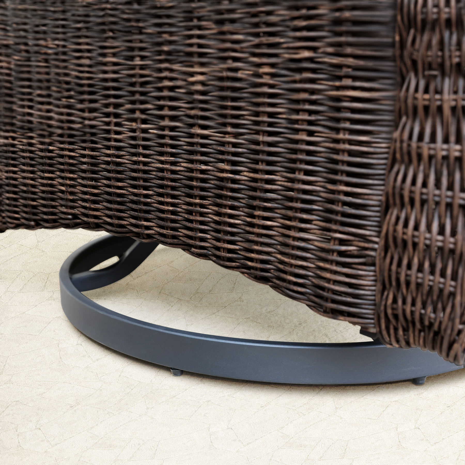 Outdoor Brown Wicker Conversation Set